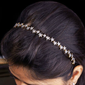 Birthday Headband 6.2 Carat Rose Cut Diamond 31 Gms 925 Sterling Silver