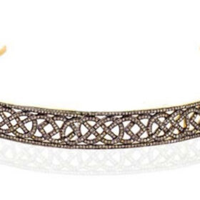 bridal headband 17 Carat Rose Cut Diamond 48 Gms 925 Sterling Silver