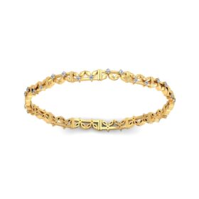 Exatic Gold Bangles 0.65 Ct Diamond Solid 14k Gold