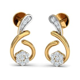 Brilliant earrings for women 0.2 Ct Diamond Solid 14K Gold