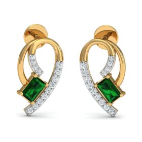 Flawless gemstone earrings 0.26 Ct Diamond Solid 14K Gold