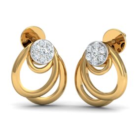 Timeless white gold earrings 0.14 Ct Diamond Solid 14K Gold