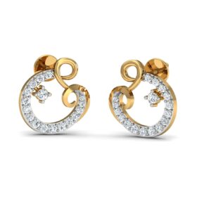 Stylish diamond earrings for women 0.34 Ct Diamond Solid 14K Gold