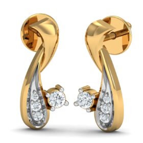 Innovative real diamond earrings 0.06 Ct Diamond Solid 14K Gold