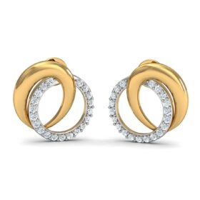 Graceful white gold earrings 0.2 Ct Diamond Solid 14K Gold