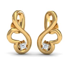 Gorgeous diamond earrings for women 0.05 Ct Diamond Solid 14K Gold