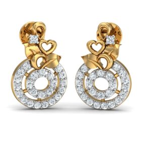 Flawless real diamond earrings 0.26 Ct Diamond Solid 14K Gold