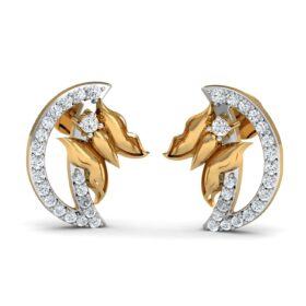 Fashionable gold diamond earrings 0.4 Ct Diamond Solid 14K Gold