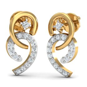 Lovely white gold diamond earrings 0.28 Ct Diamond Solid 14K Gold