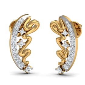 Precious round diamond earrings 0.28 Ct Diamond Solid 14K Gold