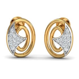 Timeless diamond cluster earrings 0.22 Ct Diamond Solid 14K Gold