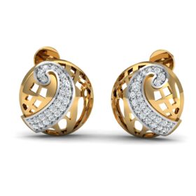 Sparking diamond earrings 0.46 Ct Diamond Solid 14K Gold