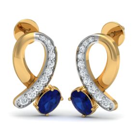 Adorable gemstone earrings 0.2 Ct Diamond Solid 14K Gold