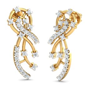 Beautiful round diamond earrings 1 Ct Diamond Solid 14K Gold