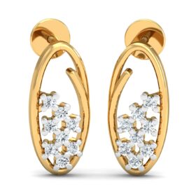 Casual diamond earrings 0.16 Ct Diamond Solid 14K Gold