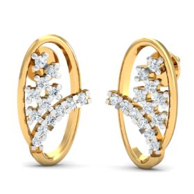 Adorable white diamond earrings 0.25 Ct Diamond Solid 14K Gold