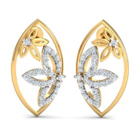 Brilliant gold earrings 0.54 Ct Diamond Solid 14K Gold