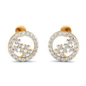 Classic white gold earrings 0.68 Ct Diamond Solid 14K Gold