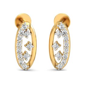 Designer wedding earrings 0.23 Ct Diamond Solid 14K Gold