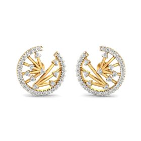 Timeless gold earrings for women 0.7 Ct Diamond Solid 14K Gold