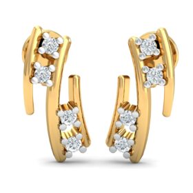 Stunning diamond earrings for women 0.12 Ct Diamond Solid 14K Gold