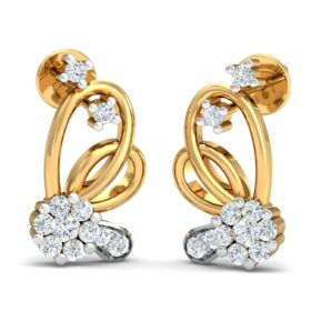 Gorgeous white gold earrings 0.35 Ct Diamond Solid 14K Gold