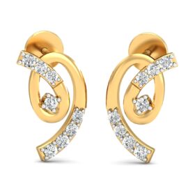 Glamarous wedding earrings 0.175 Ct Diamond Solid 14K Gold