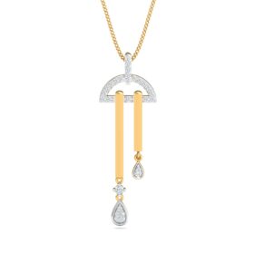 Designer Latest Diamond Pendant 0.26 Ct Diamond Solid 14K Gold