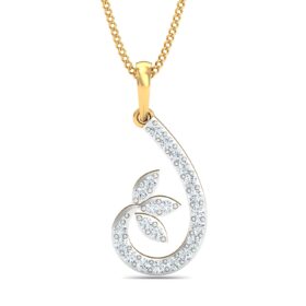 Dramatic Fashion Diamond Pendants 0.22 Ct Diamond Solid 14K Gold