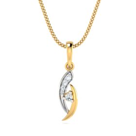 Timeless Diamond Pendant Necklace 0.04 Ct Diamond Solid 14K Gold