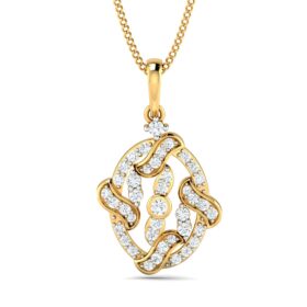 Shimmering Fashion Diamond Pendants 0.4 Ct Diamond Solid 14K Gold