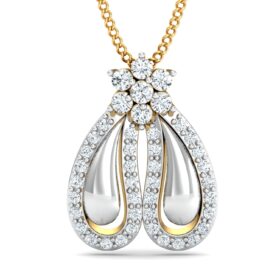 Brilliant Fashion Diamond Pendants 0.43 Ct Diamond Solid 14K Gold