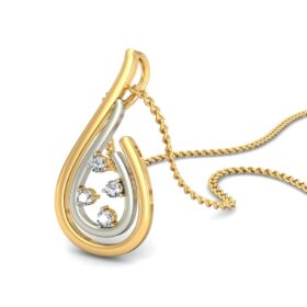 Lovely Real Diamond Pendant 0.06 Ct Diamond Solid 14K Gold