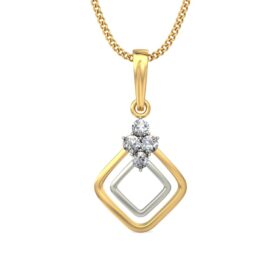 Charming Real Diamond Pendant 0.12 Ct Diamond Solid 14K Gold