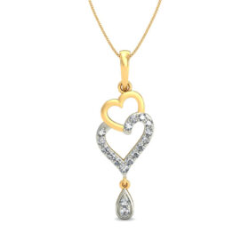 Timeless Heart Necklace 0.17 Ct Diamond Solid 14K Gold
