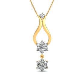Classic Fashion Diamond Pendants 0.225 Ct Diamond Solid 14K Gold