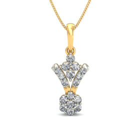 Gorgeous Diamond Pendant Necklace 0.205 Ct Diamond Solid 14K Gold