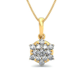 Stunning Real Diamond Pendant 0.205 Ct Diamond Solid 14K Gold