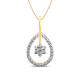 Shimmering Fashion Diamond Pendants 0.275 Ct Diamond Solid 14K Gold