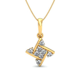 Stunning Diamond Pendant 0.09 Ct Diamond Solid 14K Gold