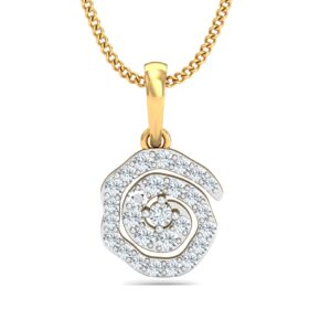 Handmade Diamond Pendant 0.28 Ct Diamond Solid 14K Gold