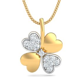 Flawless Heart Necklace 0.17 Ct Diamond Solid 14K Gold