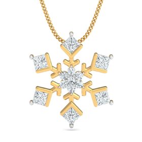 Bold Fashion Pendant 0.14 Ct Diamond Solid 14K Gold