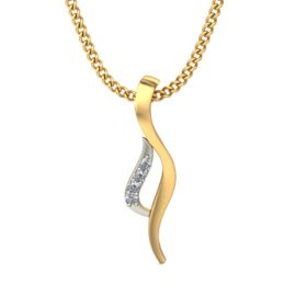 Casual Diamond Pendant 0.04 Ct Diamond Solid 14K Gold