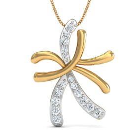 Charming diamond pendant 0.16 Ct Diamond Solid 14K Gold