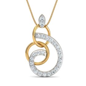 Classic pendants for women 0.24 Ct Diamond Solid 14K Gold