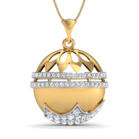 Designer gold diamond pendant 0.6 Ct Diamond Solid 14K Gold