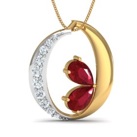 Flawless gemstone pendant 0.126 Ct Diamond Solid 14K Gold