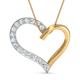 Shimmering pendants for women 0.21 Ct Diamond Solid 14K Gold