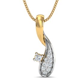 Adorable gold diamond pendant 0.108 Ct Diamond Solid 14K Gold